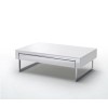 GRADE A2 - White Gloss Coffee Table with Storage Drawers - Evoque