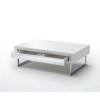 Evoque White High Gloss Coffee Table with Storage Drawers