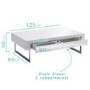 GRADE A2 - Evoque White High Gloss Coffee Table with Storage Drawers