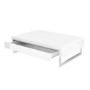 Rectangular White Gloss Coffee Table with Storage - Tiffany