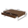 GRADE A2 - Large Walnut Coffee Table with Storage - Tiffany