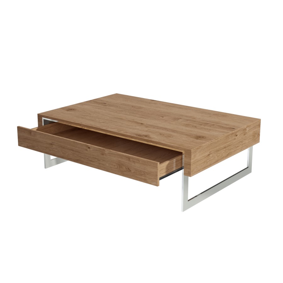 GRADE A2 - Oak Coffee Table with Storage Drawer - Tiffany
