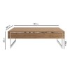 GRADE A1 - Oak Effect Coffee Table with Storage Drawer - Tiffany