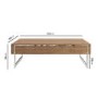 GRADE A1 - Oak Effect Coffee Table with Storage Drawer - Tiffany