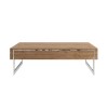 Large Oak Effect Coffee Table with Drawer - Tiffany