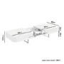 Large White Gloss Coffee Table with Storage - Tiffany