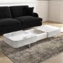 GRADE A1 - Tiffany White High Gloss Storage Coffee Table 