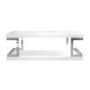 Large White Gloss Coffee Table with Shelf - Tiffany
