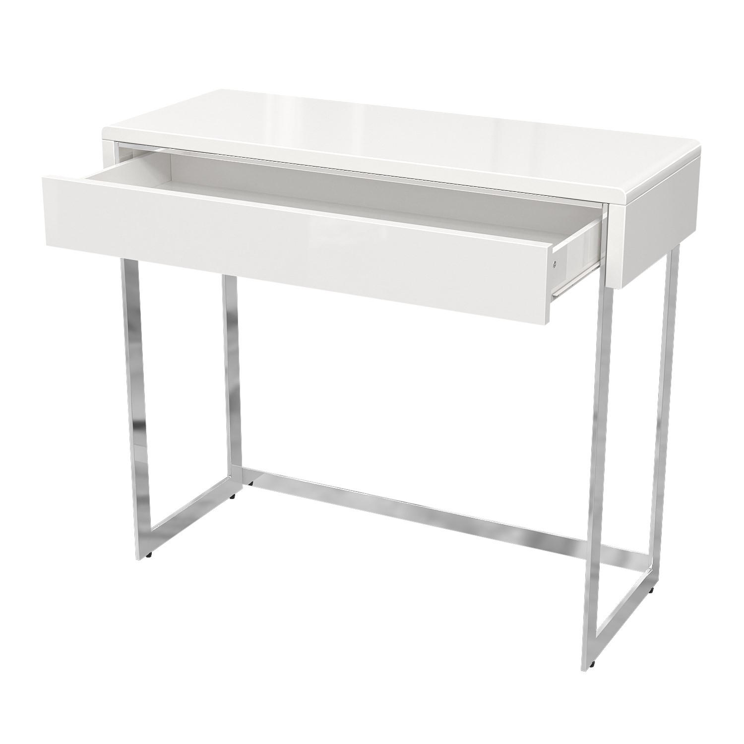 GRADE A1 White High Gloss Console Table with Drawer Tiffany