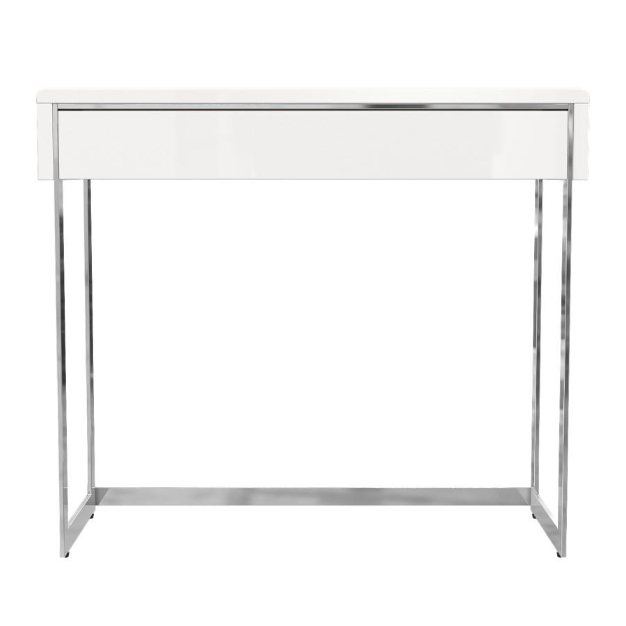 GRADE A1 - White High Gloss Console Table with Drawer - Tiffany