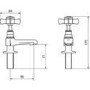 Elod Pair of Traditional Basin Pillar Taps