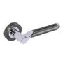 Internal Black Nickel and Silver Polished Chrome Lever Door Handle with Latch and Hinges Pack - 75mm Latch - Timis - XL Joinery