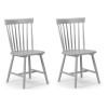 GRADE A1 - Julian Bowen Pair of Torino Lunar Grey Dining Chairs