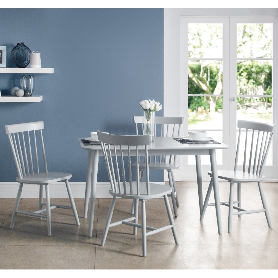 Julian Bowen Pair of Torino Lunar Grey Dining Chairs