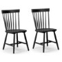 GRADE A1 - Julian Bowen Pair of Black Dining Chairs with Spindle Back - Torino