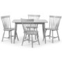 Julian Bowen Torino Grey Dining Table and 4 Torino Grey Chairs