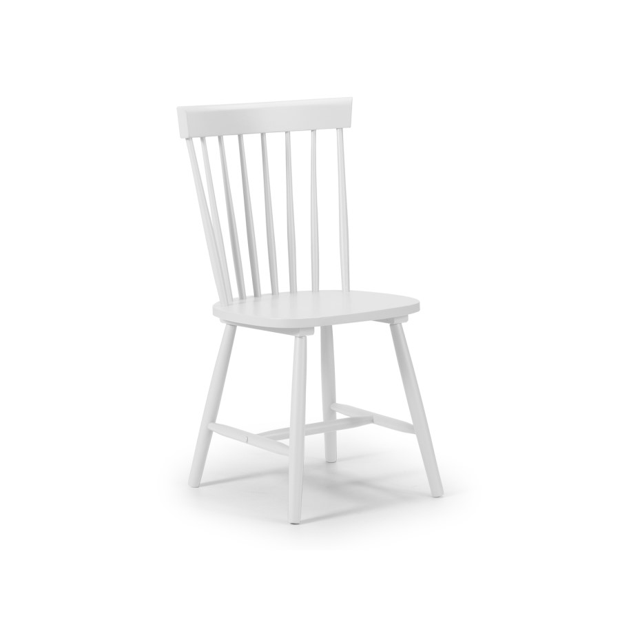 Julian Bowen Torino White Dining Table and 4 Chairs