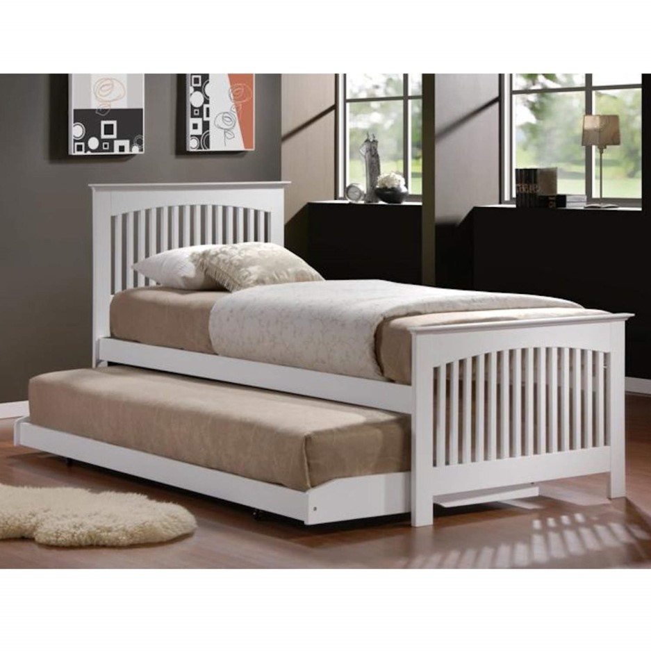 Birlea Furniture Toronto Single Bed With Trundle Guest Bed in White ...