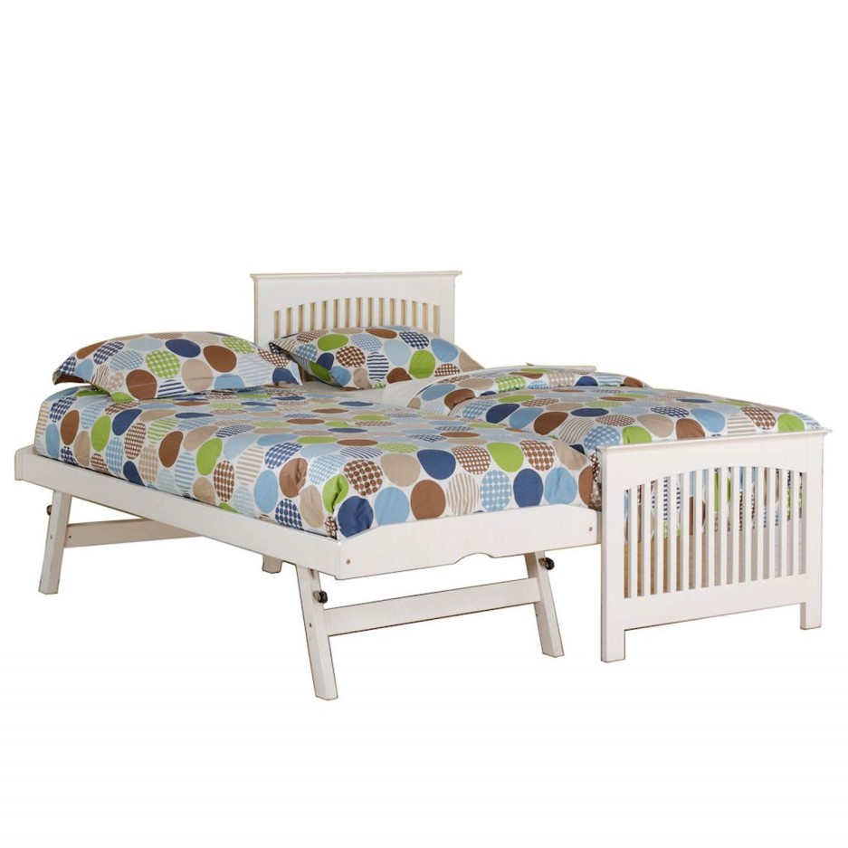 Birlea Furniture Toronto Single Bed With Trundle Guest Bed in White