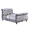 Birlea Toulouse Crushed Velvet Double Bed Grey
