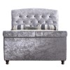 Birlea Toulouse Crushed Velvet Double Bed Grey