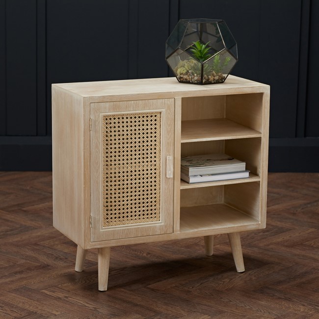 Light Oak Effect Small Display Cabinet -  Toulouse