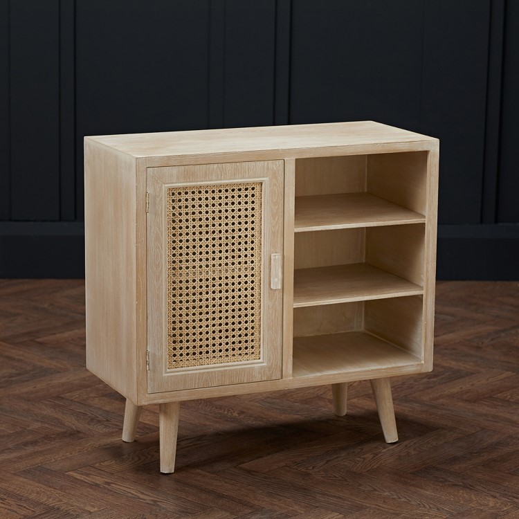 Light Oak Effect Small Display Cabinet -  Toulouse