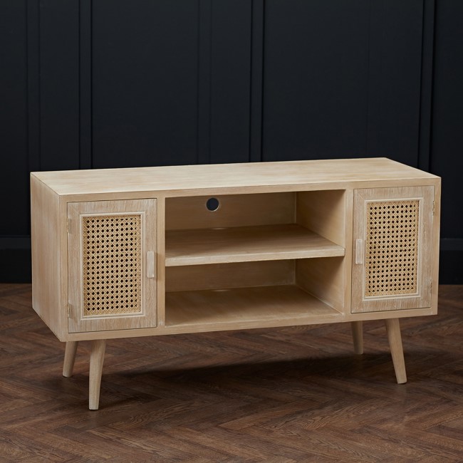 Light Oak Effect Small TV Unit - Toulouse