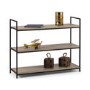 Oak Low Bookcase with Metal Frame - Julian Bowen Tribeca