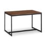 Walnut Dining Table with Matching Bench and 2 Grey Suede Dining Chairs - Julian Bowen