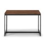 Walnut Dining Table with Matching Bench and 2 Grey Suede Dining Chairs - Julian Bowen