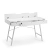 White Wooden Desk with Drawers - Julian Bowen