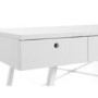 White Wooden Desk with Drawers - Julian Bowen