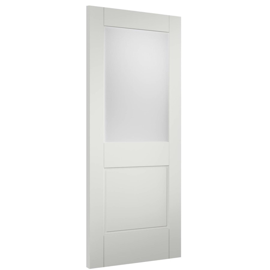 Internal Tri-coya Half-Glazed Door with Clear Glass - Unfinished - 1981 x 762 x 44mm - 2XG Essential - XL Joinery