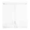 GRADE A2 - Tiffany White High Gloss Shoe Storage Cabinet with LED Lighting - 24 Pairs