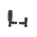 TRV-AG-2BN Elego Black Nickel Modern TRV Angled Thermostatic Radiator Valves With Lockshield