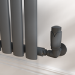 Elego Anthracite Gray Modern TRV Corner Thermostatic Radiator Valves With Lockshield