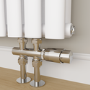 Elego Chrome Modern TRV H Block Thermostatic Radiator Valve