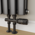 TRV-HB-5MB Elego Matte Black Modern TRV H Block Thermostatic Radiator Valve