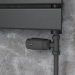 Elego Matte Black Modern TRV Straight Thermostatic Radiator Valves With Lockshield