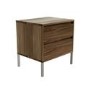 Travis Walnut 2 Drawer Bedside Table