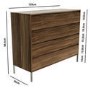 Travis Walnut 4 Drawer Chest of Drawers