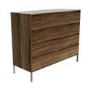 Travis Walnut 4 Drawer Chest of Drawers