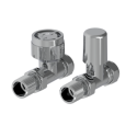 TRVBASELOCK-ST Elego Chrome Modern TRV Base Straight  with Lockshield