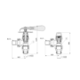 Maesta Matte Black Traditional Manual Angled Radiator Valves With Lockshield