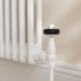 Maesta White Traditional TRV Angled Thermostatic Radiator Valves With Lockshield