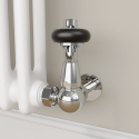 TRVT-CN-9CH Maesta Chrome Traditional TRV Corner Thermostatic Radiator Valves With Lockshield