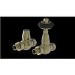 Maesta Antique Brass Traditional TRV Straight Thermostatic Radiator Valves With Lockshield
