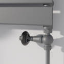 TRVT-ST-9AG Maesta Anthracite Gray Traditional TRV Straight Thermostatic Radiator Valves With Lockshield