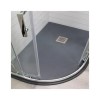 Claristone Anthracite Slate Effect Left Hand Quadrant Shower Tray &amp; Waste - 1200 x 900mm